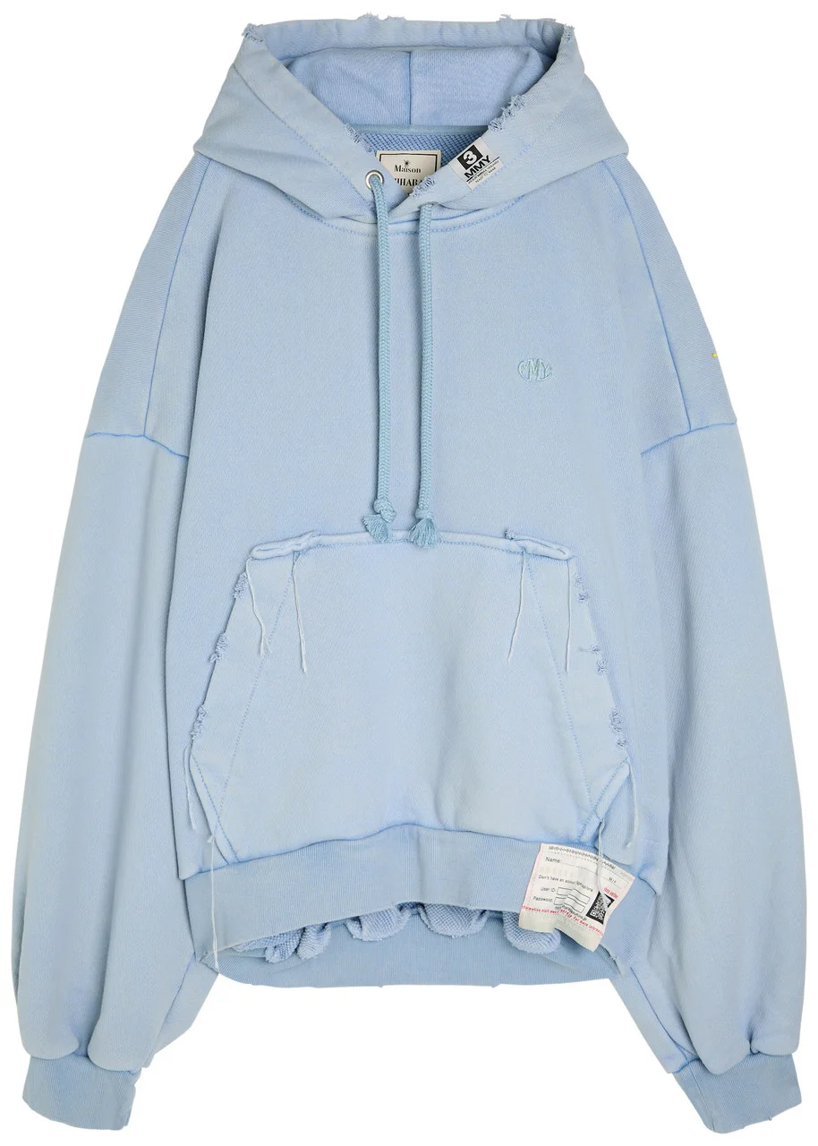 Maison Mihara Yasuhiro Hooded Distressed Cotton Sweatshirt - 1