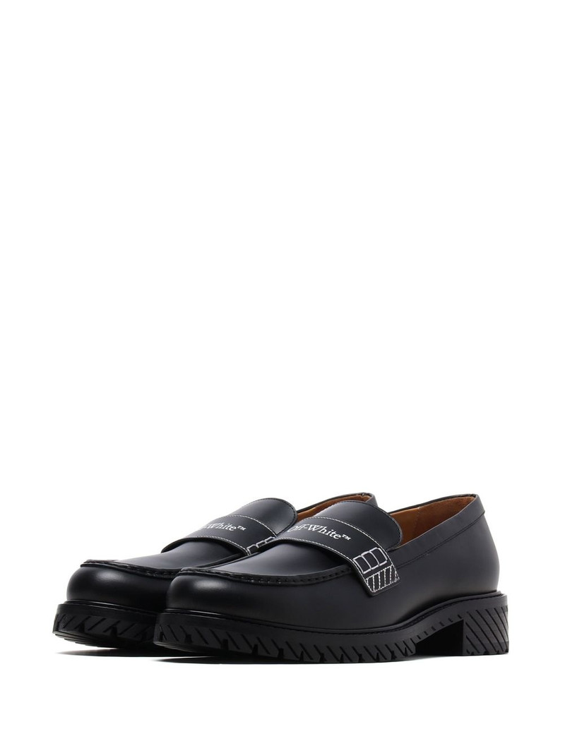 Off-White logo-print loafers outlook