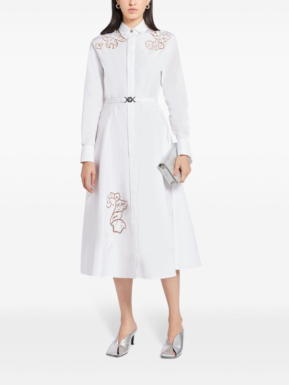 broderie-anglaise cotton shirtdress - 2