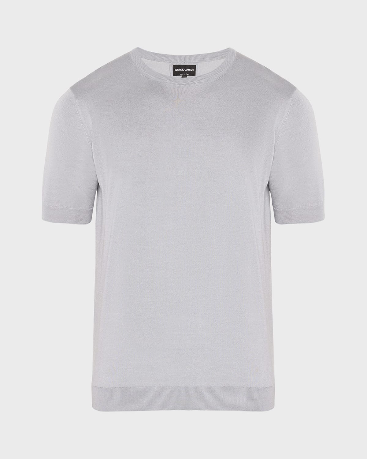 Men's Silk-Cotton Crew T-Shirt - 1