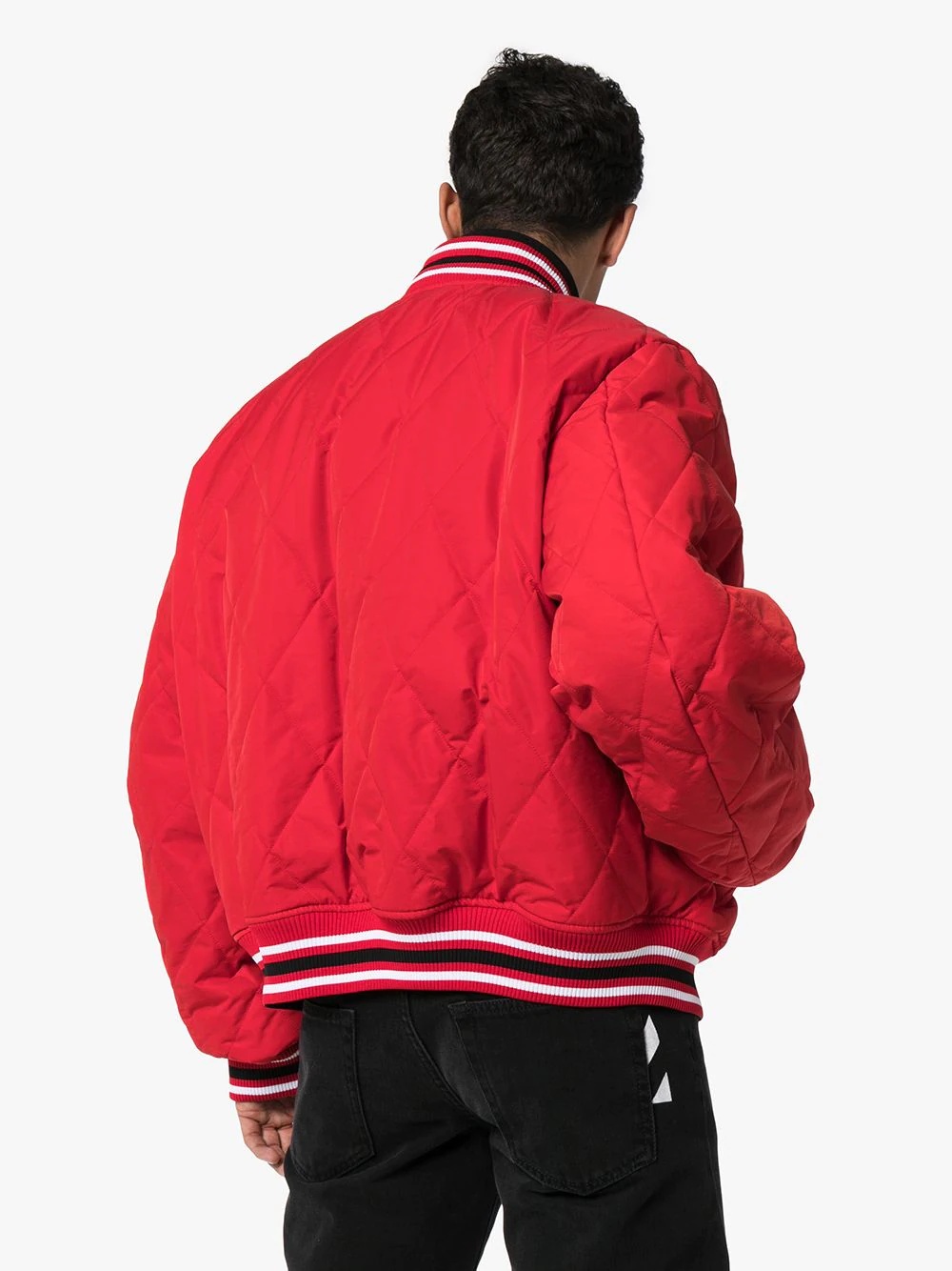 wings embroidered reversible bomber jacket - 4