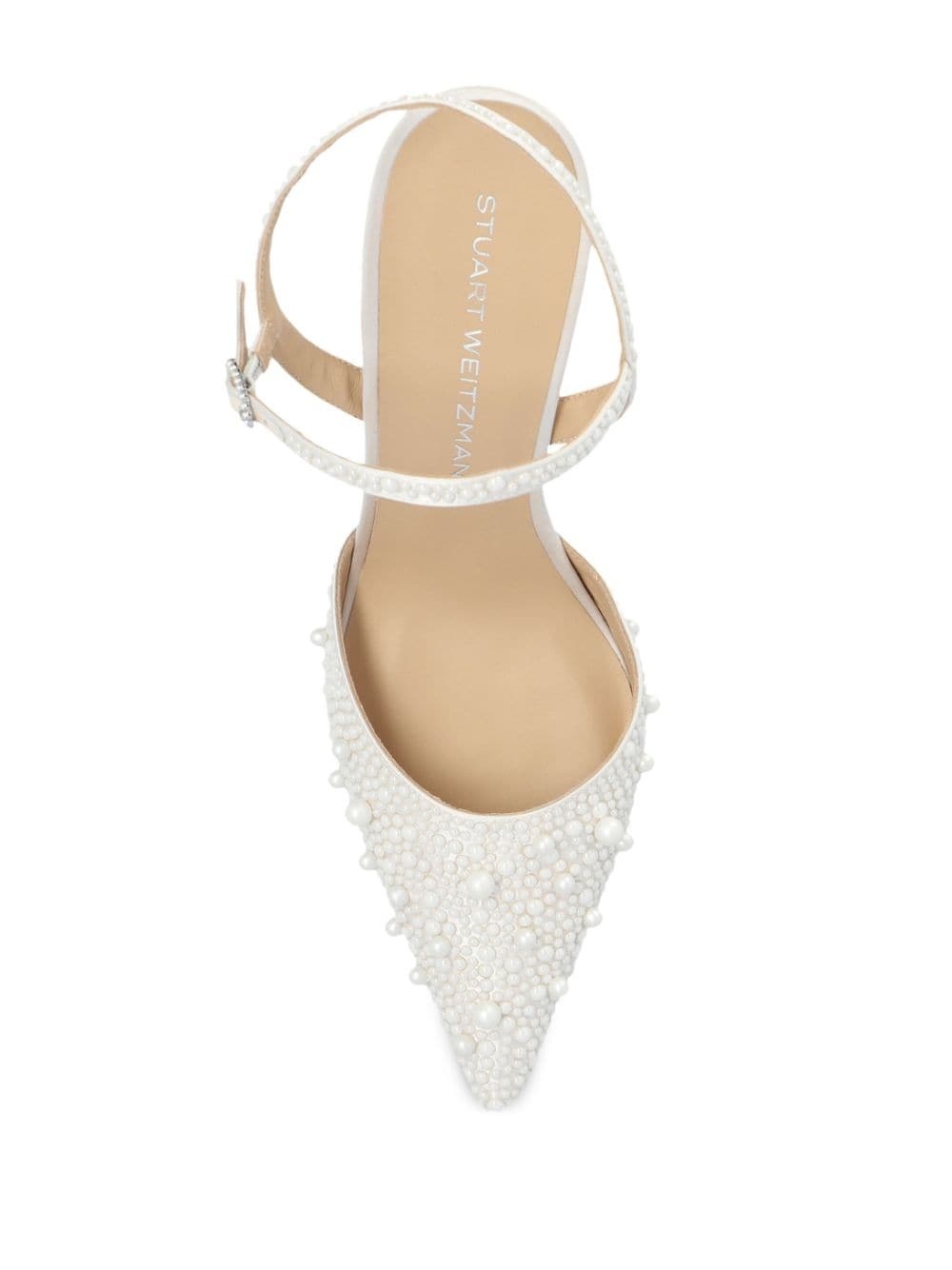 pearl-embellished ankle-strap pumps - 4