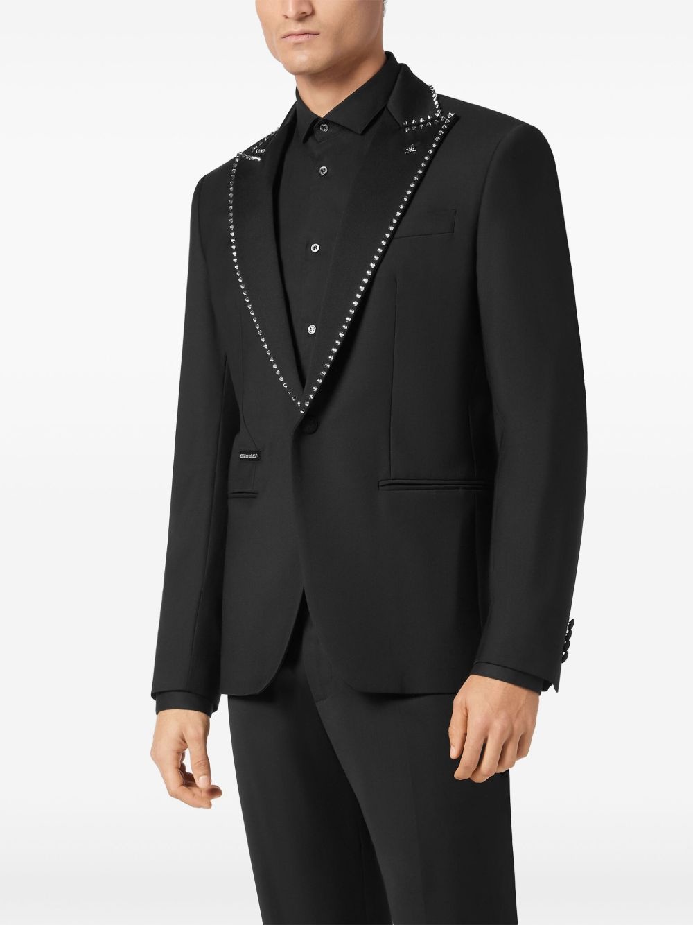 stud-embellished blazer - 3
