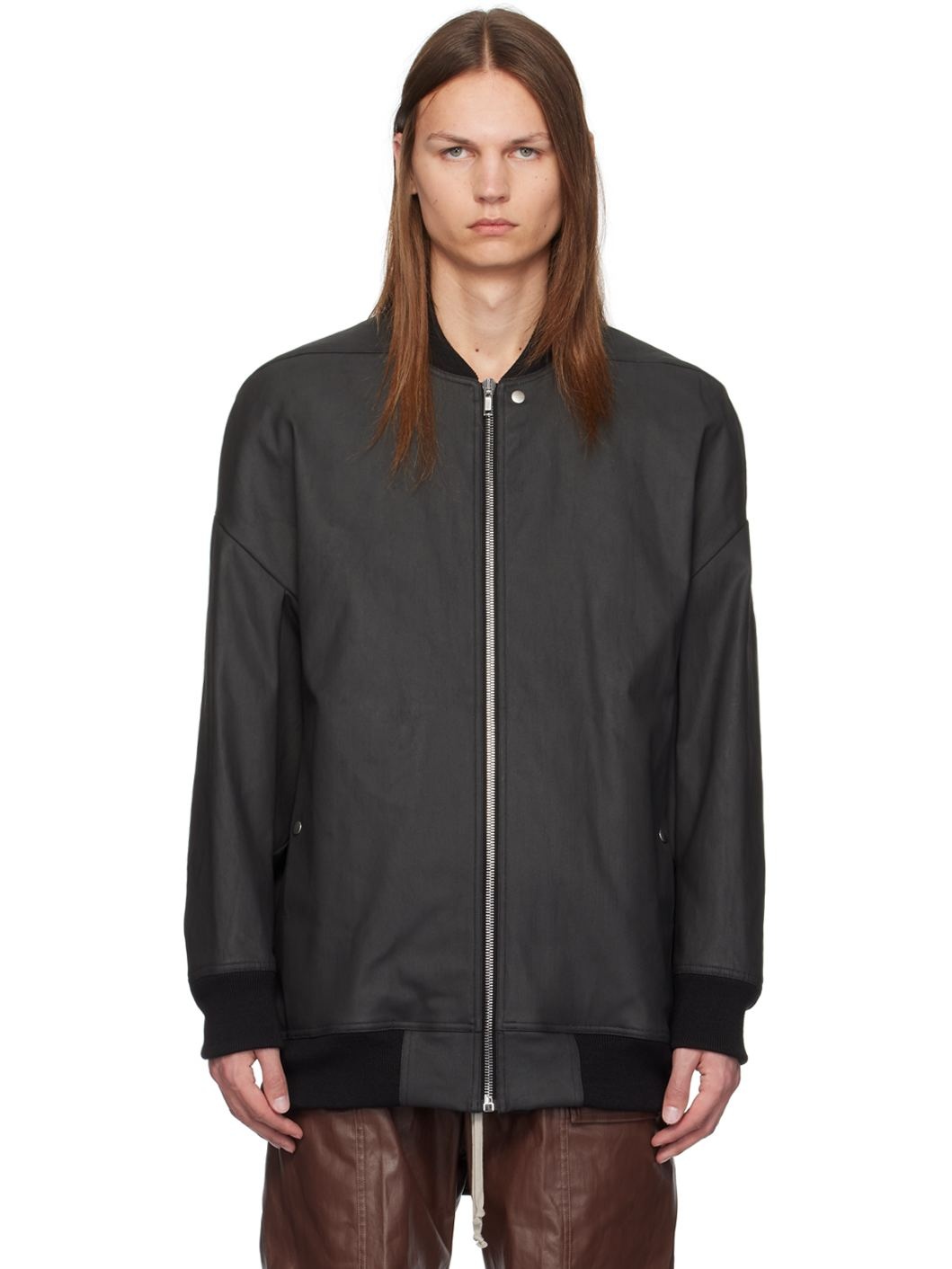 Black Porterville Jumbo Peter Flight Jacket - 1