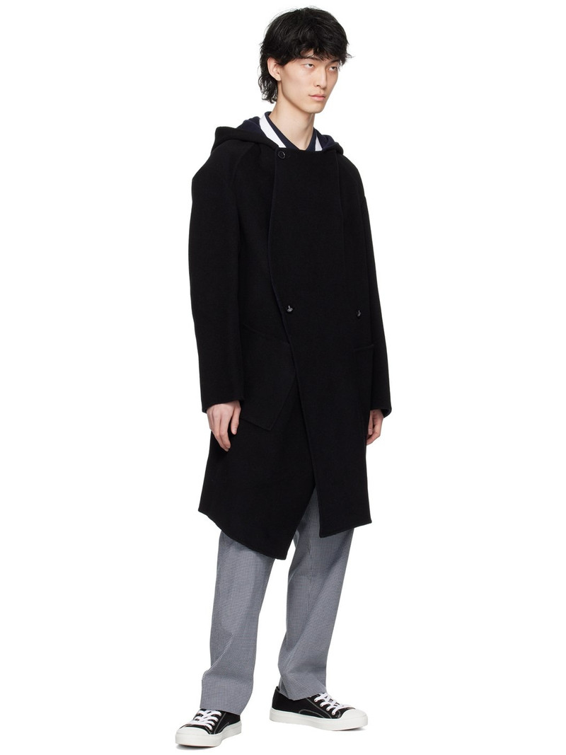 Vivienne Westwood Black & Navy Double-Breasted Reversible Coat outlook