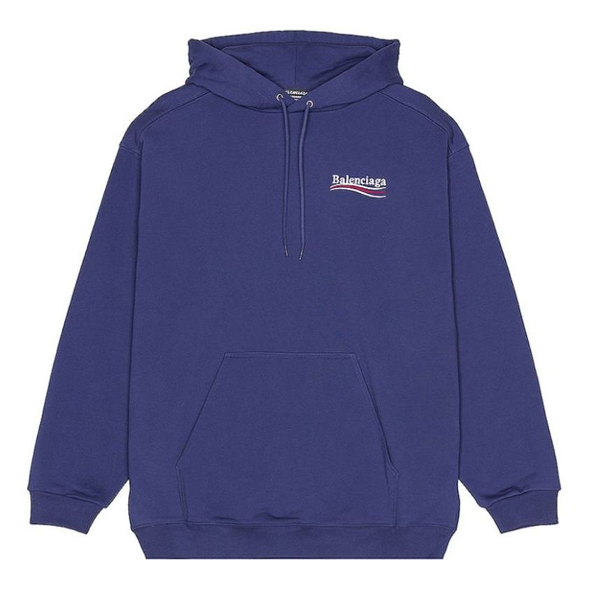 Balenciaga Political Campaign Hoodie Medium Fit 'Blue' 600583TKVI91195 - 1