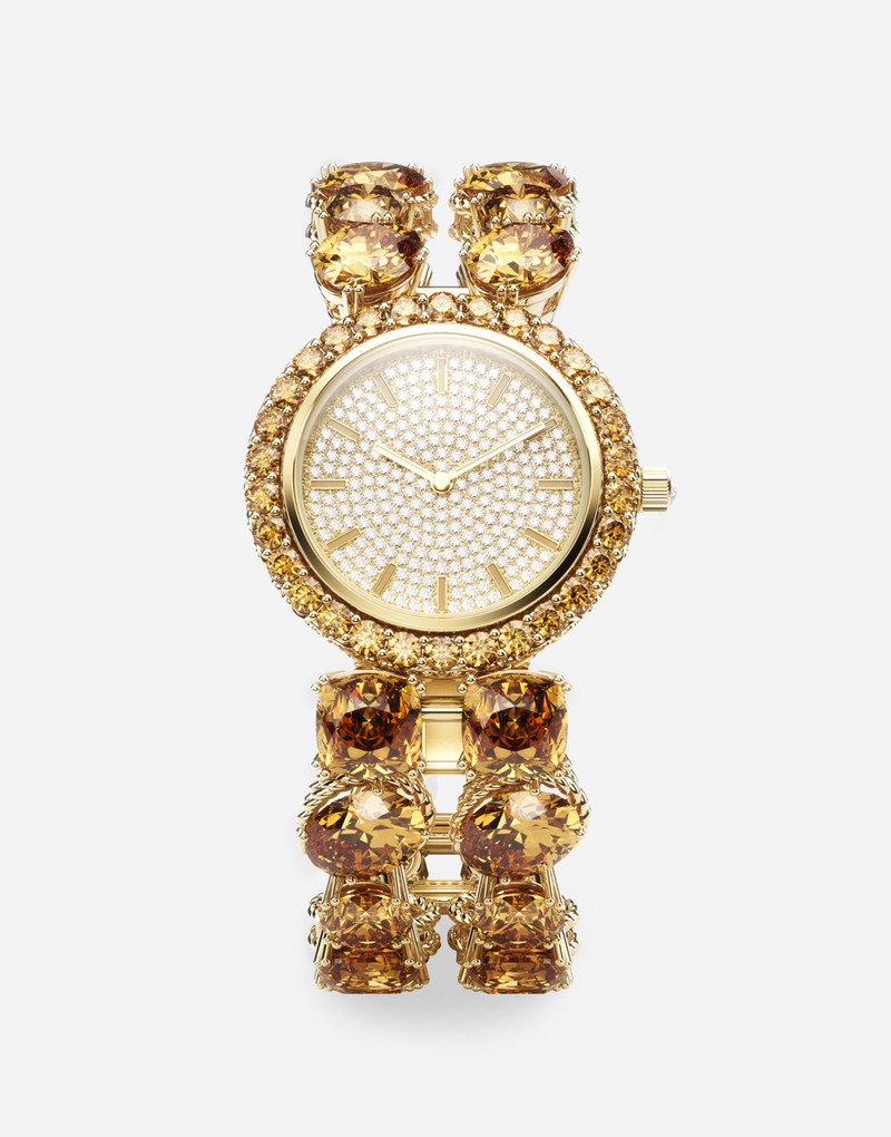 Rainbow Monochrome Watch 18-carat yellow gold and citrines 3