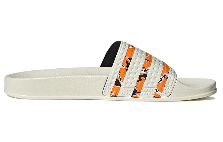 adidas Originals Adilette Slides 'Off White Bright Orange' IE7744 - 2