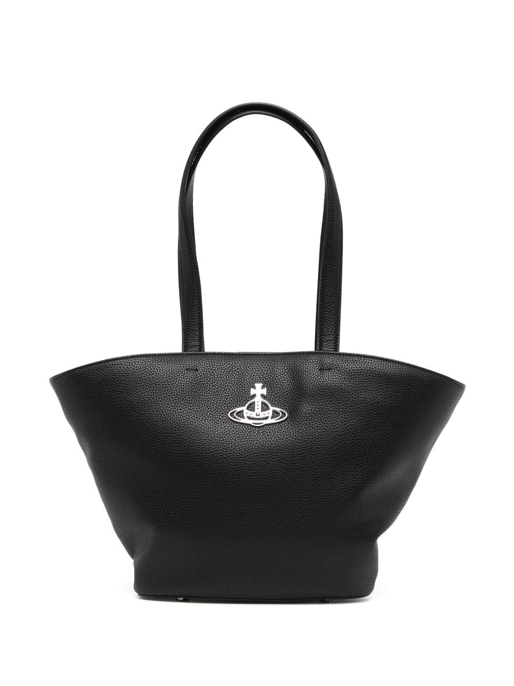 Orb-logo faux-leather tote - 1