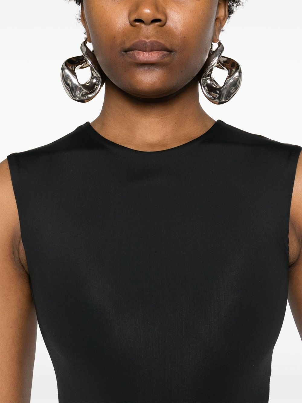 round-neck sleeveless bodysuit - 5