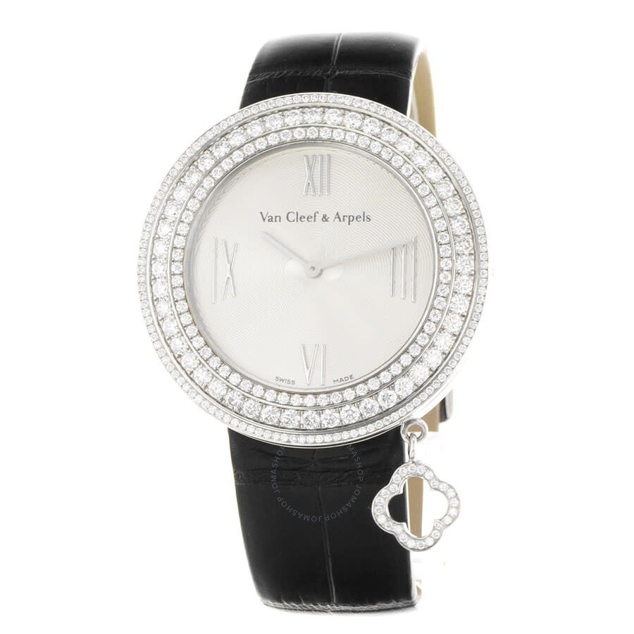 Pre-owned Van Cleef & Arpels Charms Diamond Silver Dial Ladies Watch VCARM95400 - 4