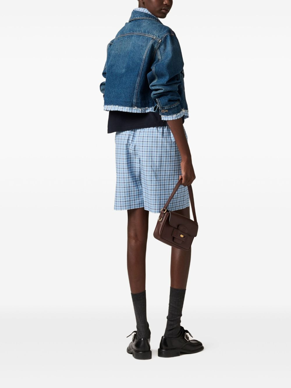 Washed denim blouson jacket - 3
