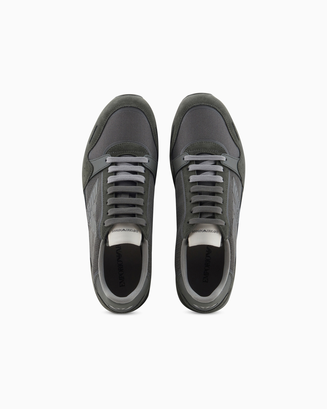 Mesh sneakers with suede details and eagle patch - 3