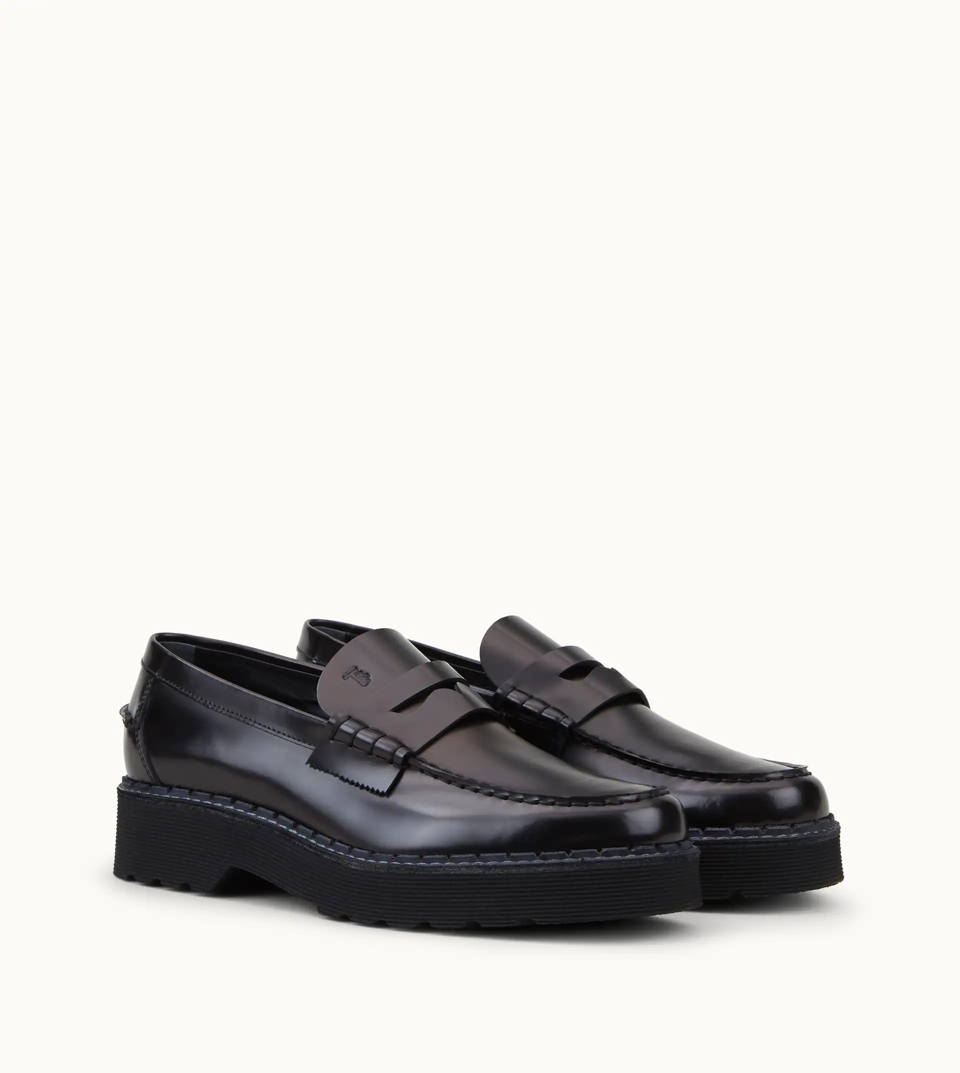 LOAFERS IN LEATHER - BLACK - 4