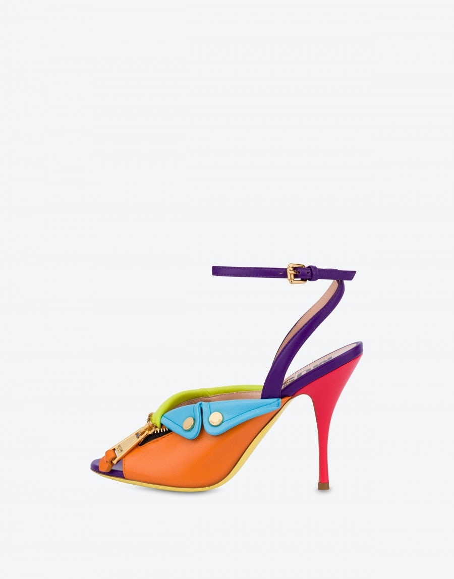 COLOR BLOCK BIKER SANDALS - 2