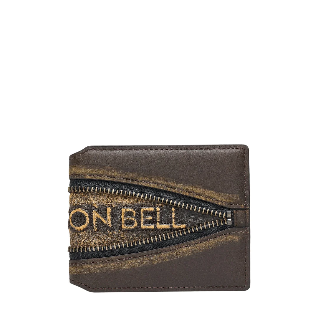 Brown Leather Zip Wallet - 1