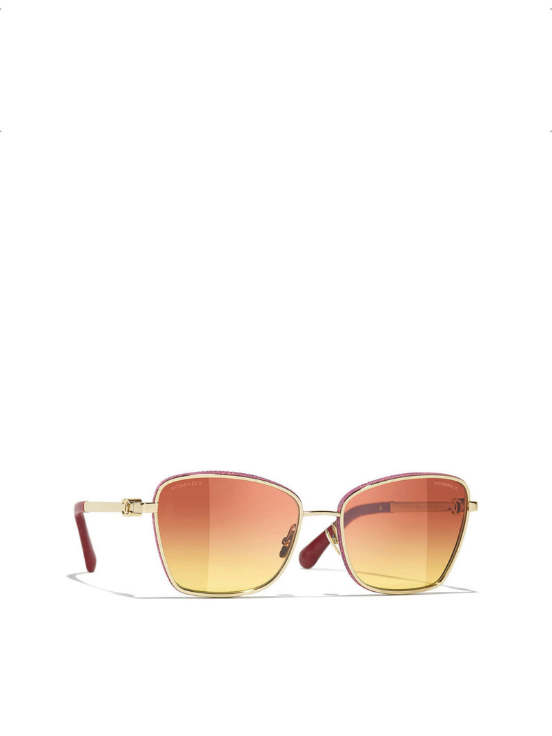 CHANEL CH4289Q Cat Eye-Frame Metal Sunglasses outlook