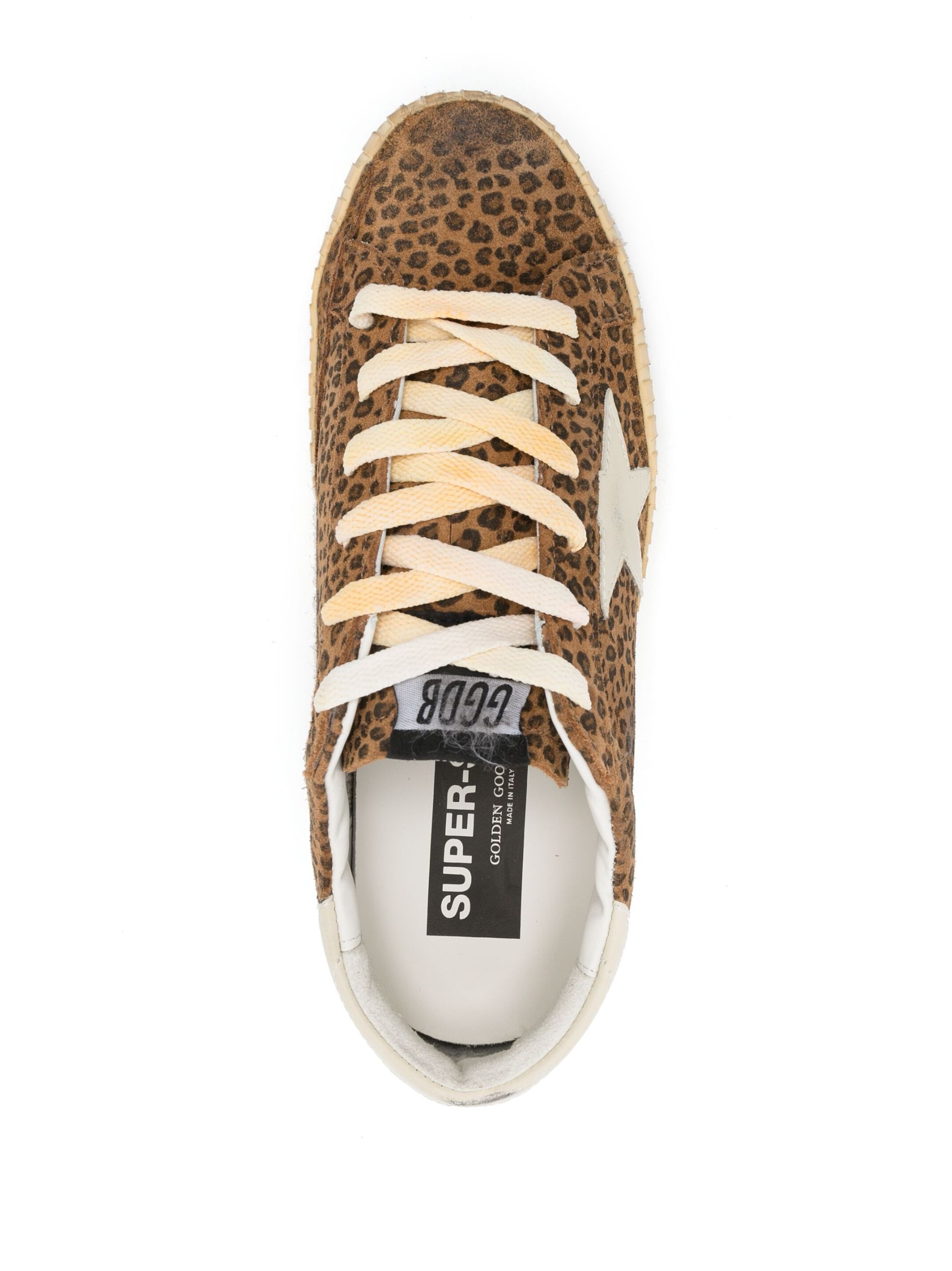 Brown Super-Star Leopard Print Suede Sneakers - 4