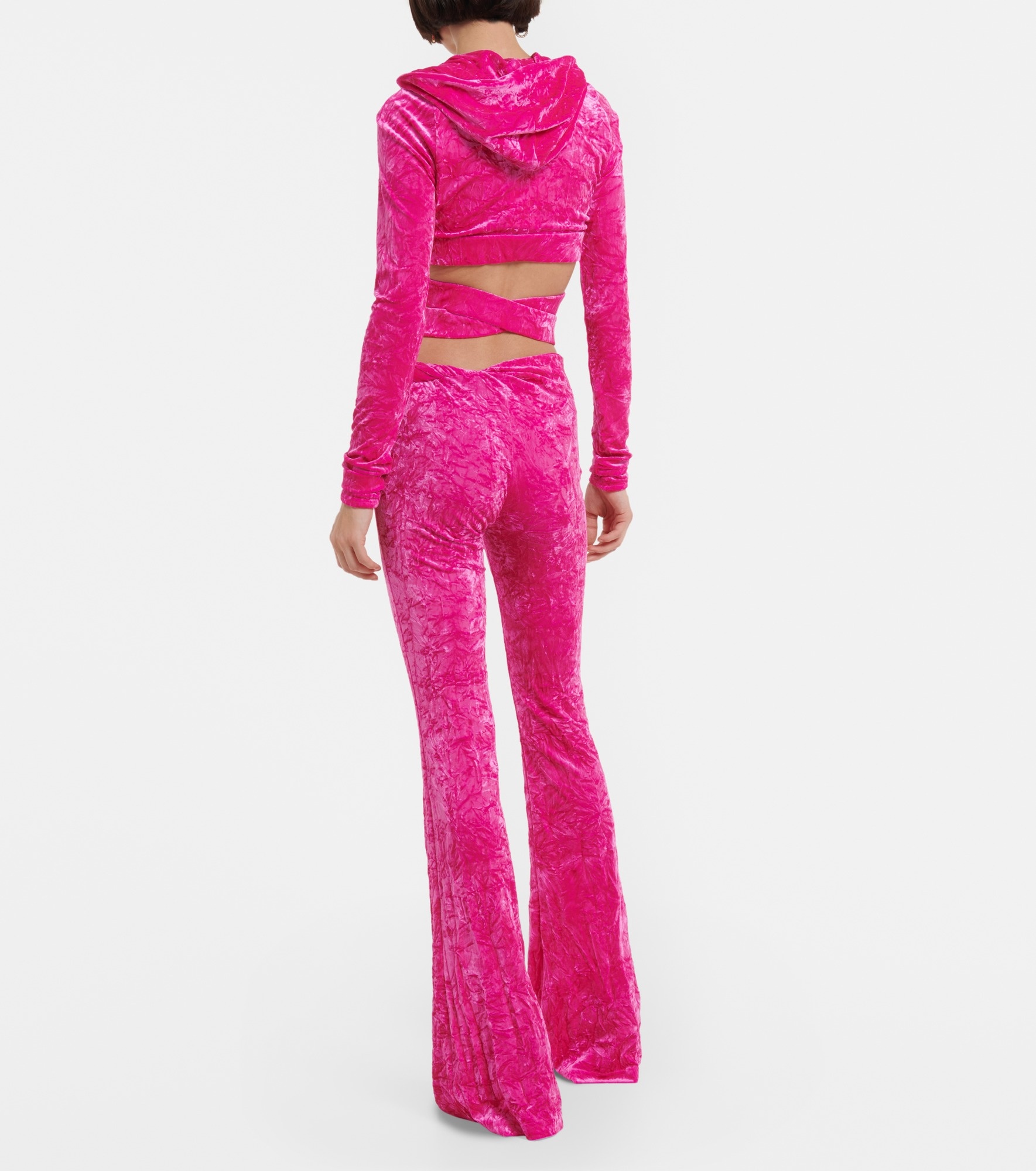 Flared velvet pants - 3