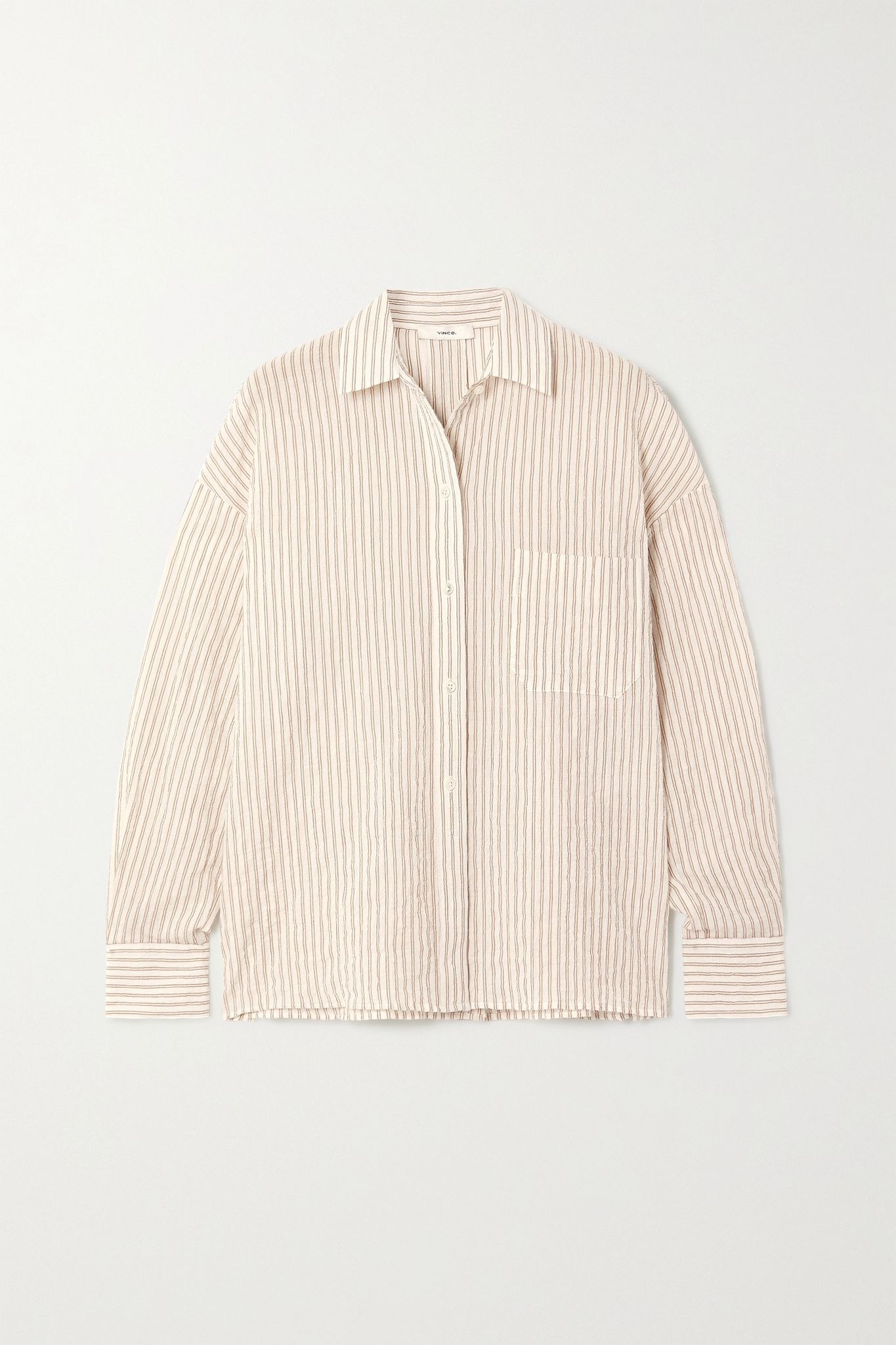 Striped stretch-cotton shirt - 1