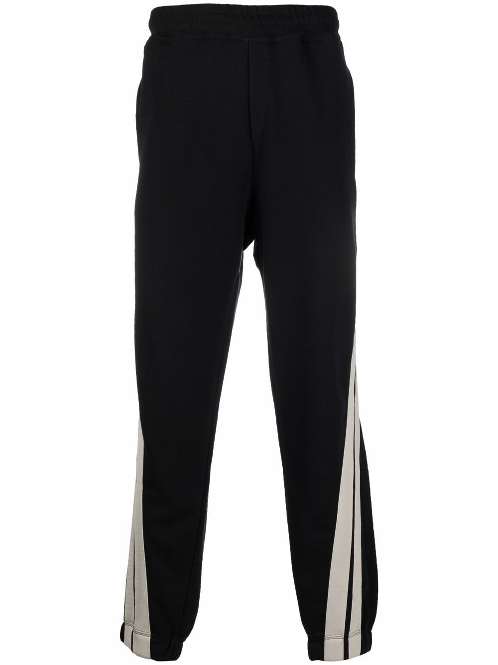 side-stripe cotton track pants - 1