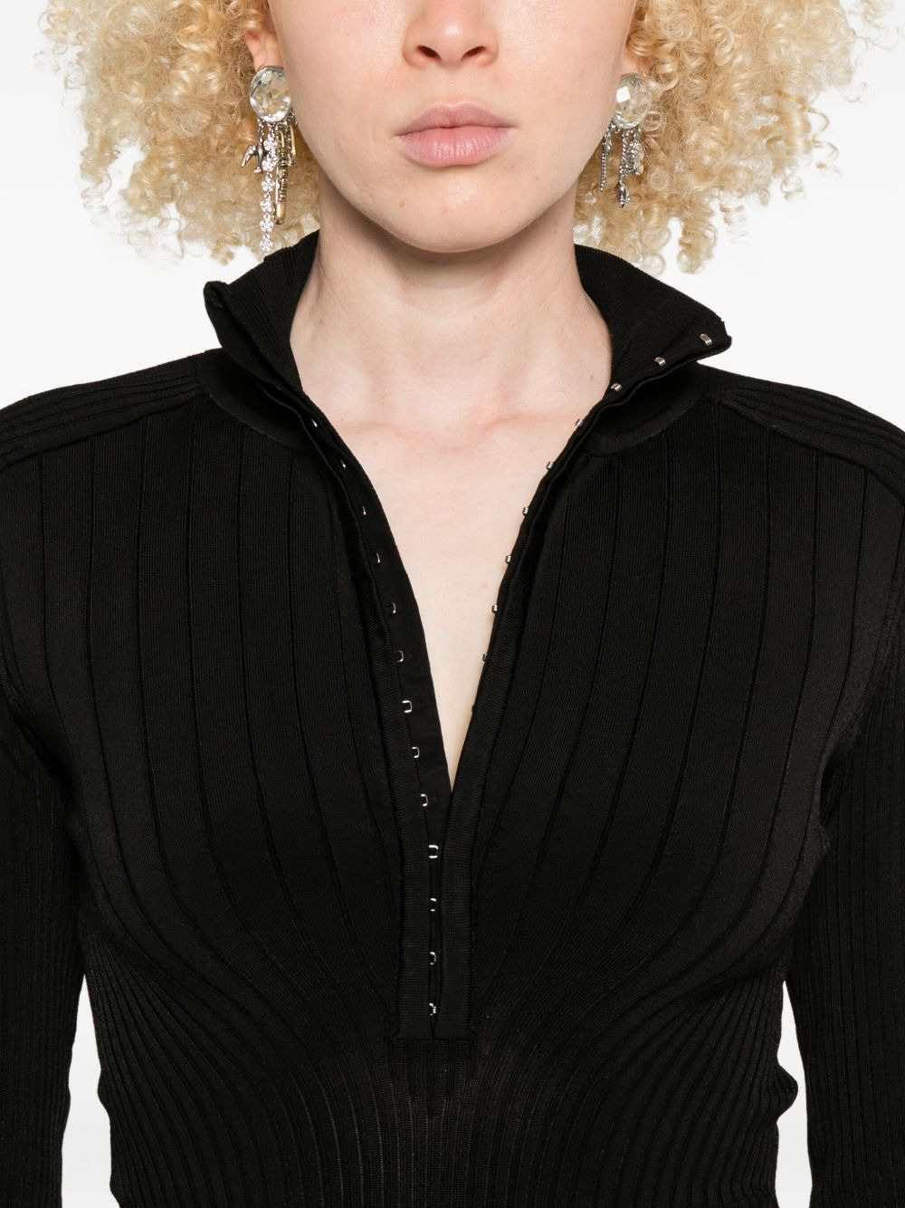 ribbed mock-neck sweater - 5