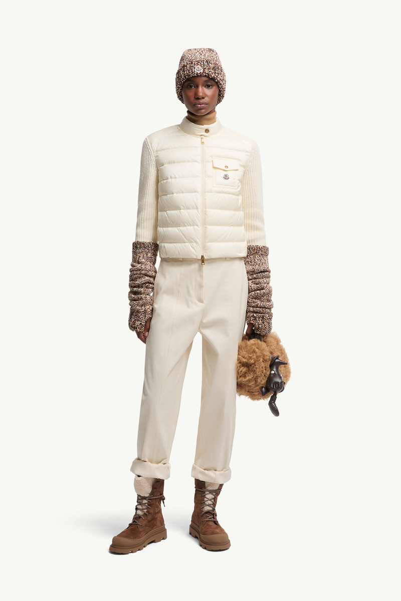 Moncler Padded Wool Zip-Up Cardigan outlook