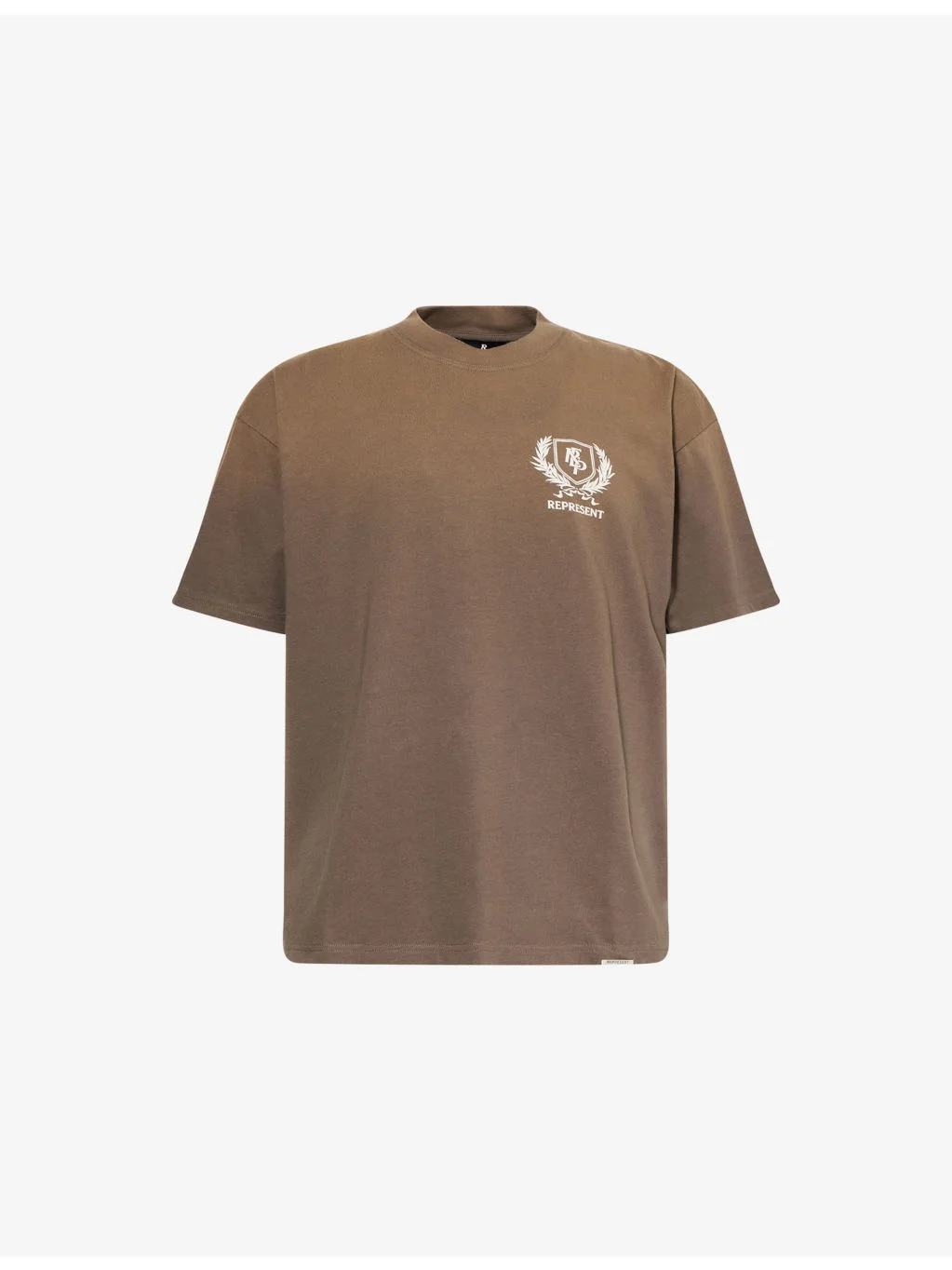 Crest Text-Print Cotton T-Shirt - 1