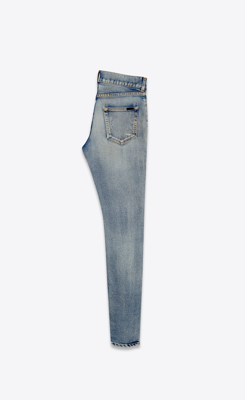SAINT LAURENT skinny-fit jeans in santa monica blue denim outlook