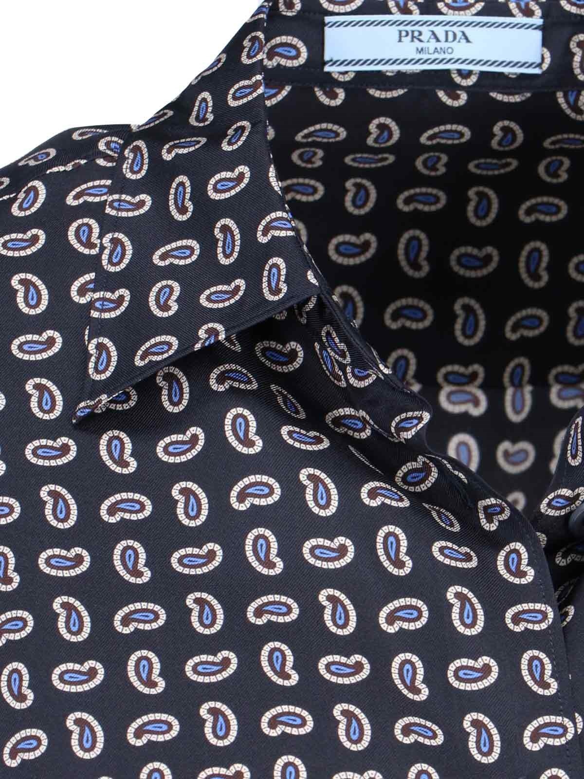 PAISLEY PRINT SILK SHIRT - 5