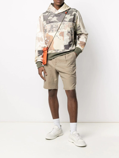 AMIRI patchwork-design camouflage hoodie outlook