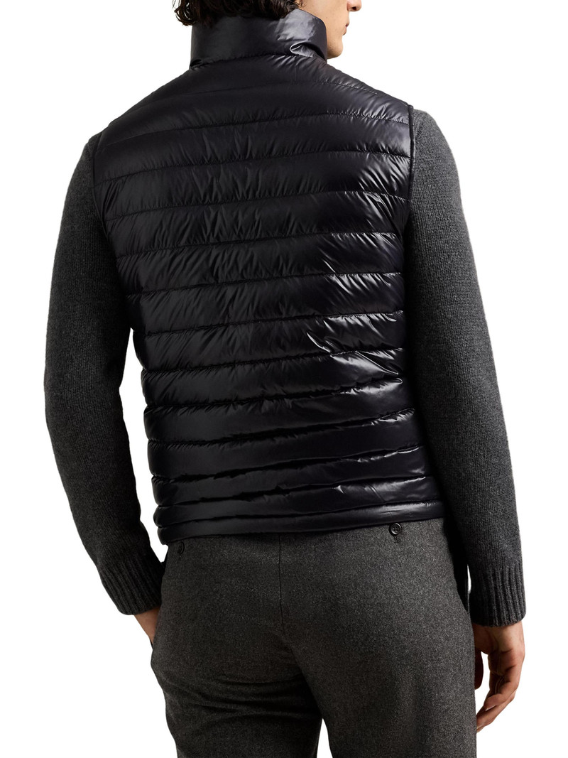 Men's Quilted Down Vest - Polo Black Glossy 4