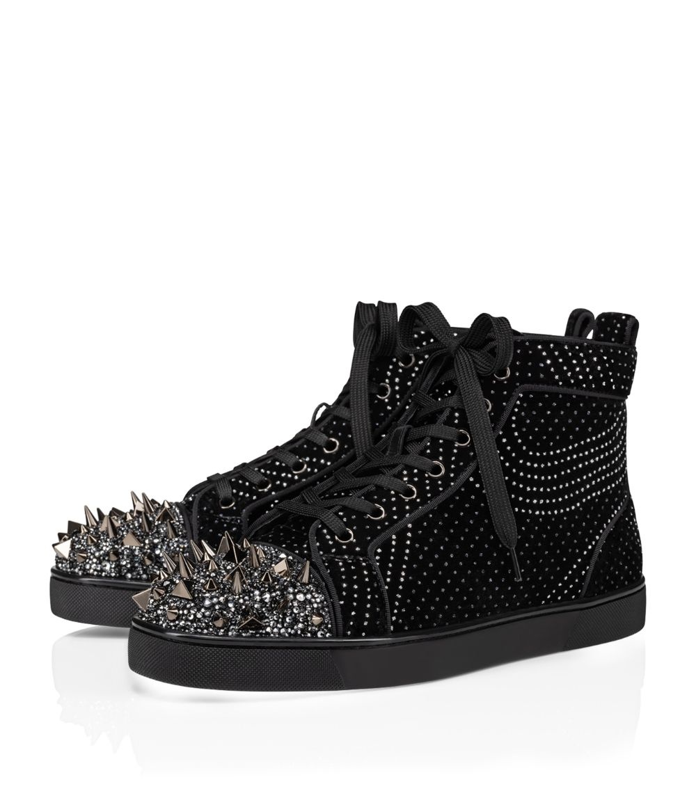 Christian Louboutin Men's Lou Pik Pik 2 Strass High Top Sneakers