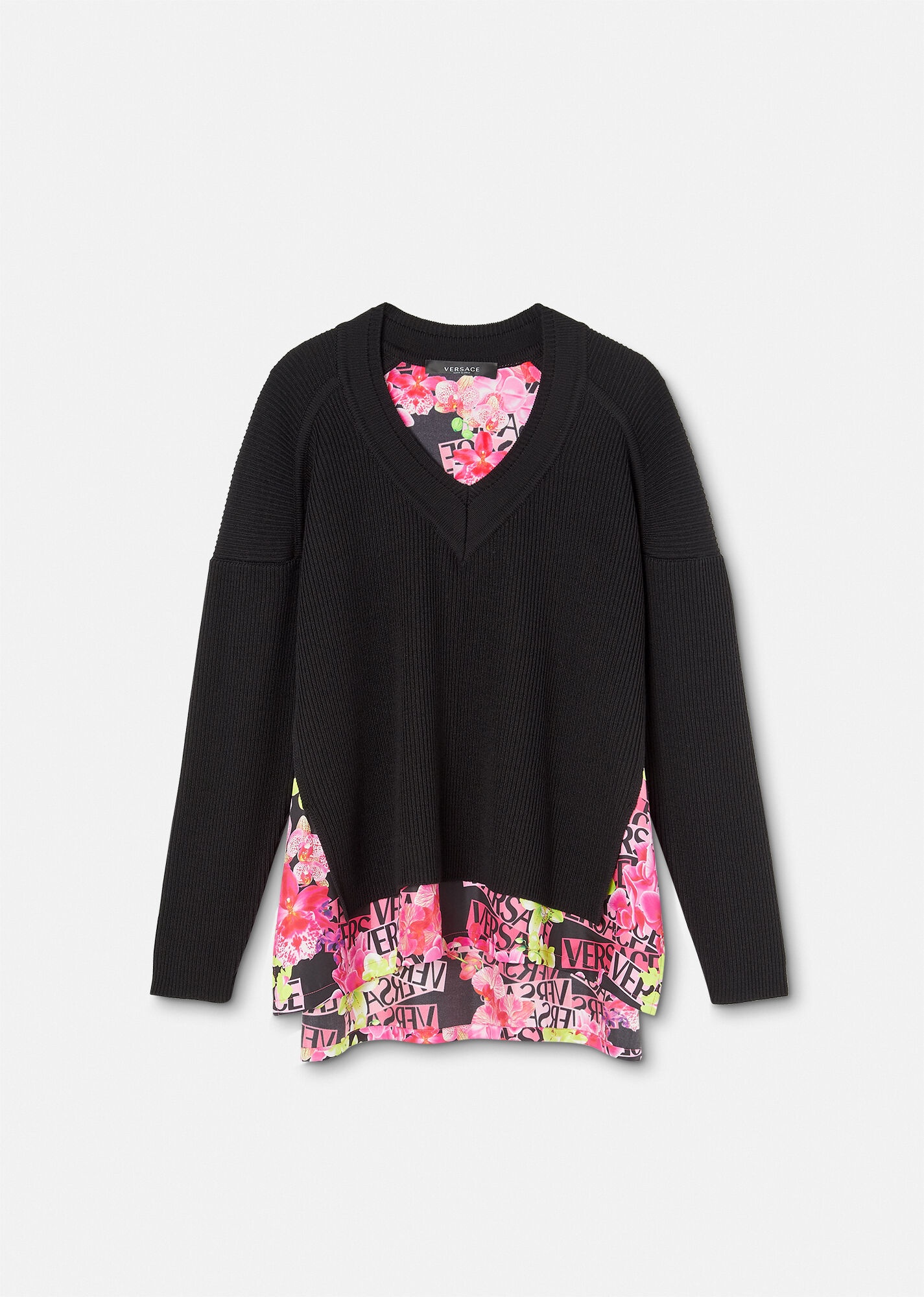 Logo Orchid Knit Sweater - 1