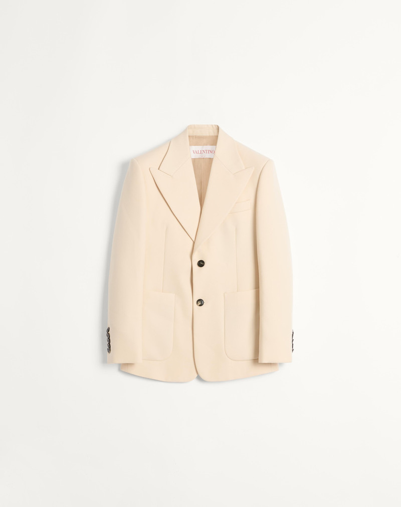 SINGLE-BREASTED WOOL GABARDINE JACKET 1