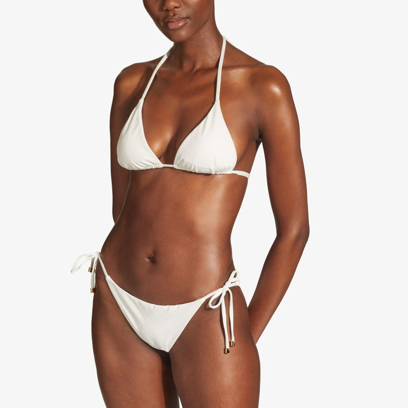 Ariah
Latte JC Monogram-Print Regenerated Nylon and Lycra Triangle Bikini Top 2