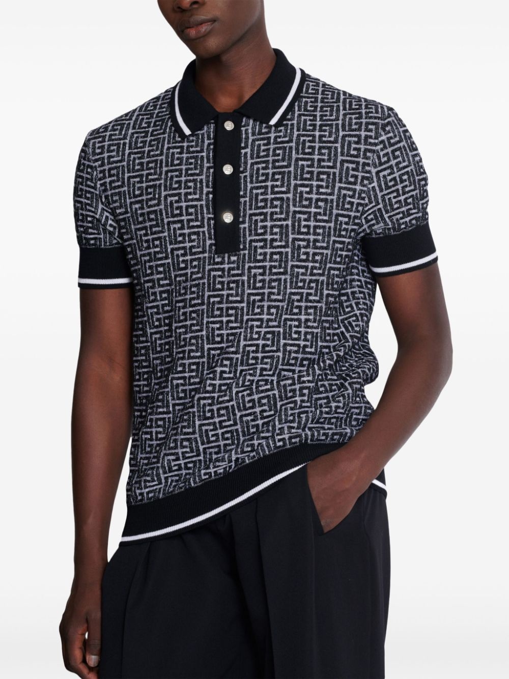Labyrinth knitted polo shirt - 5