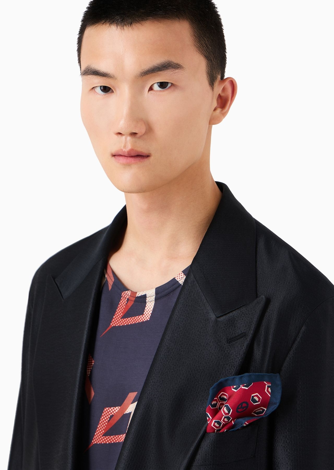 ASV printed silk pocket square - 3