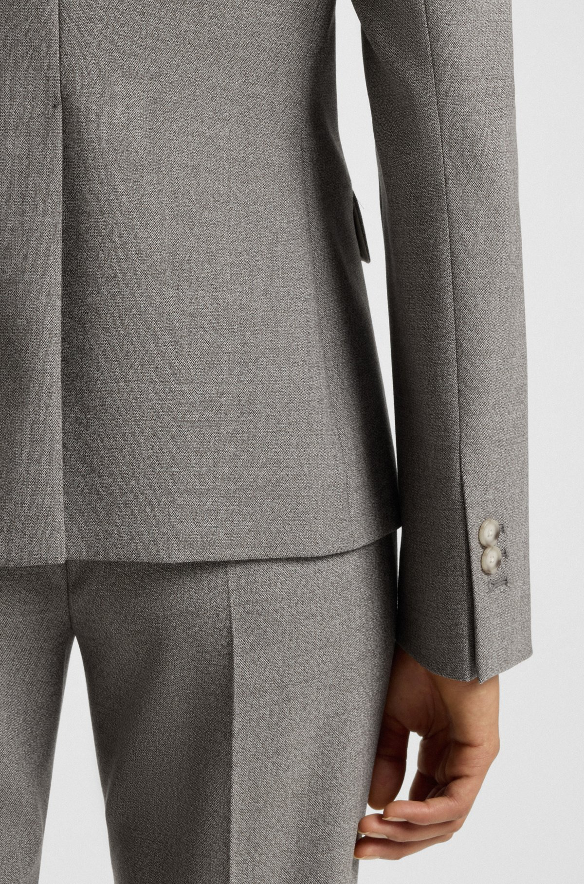SLIM-FIT BLAZER IN A PATTERNED WOOL BLEND - 6