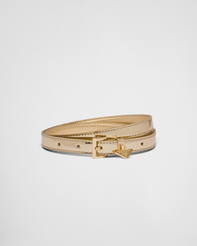 Brushed leather belt 1