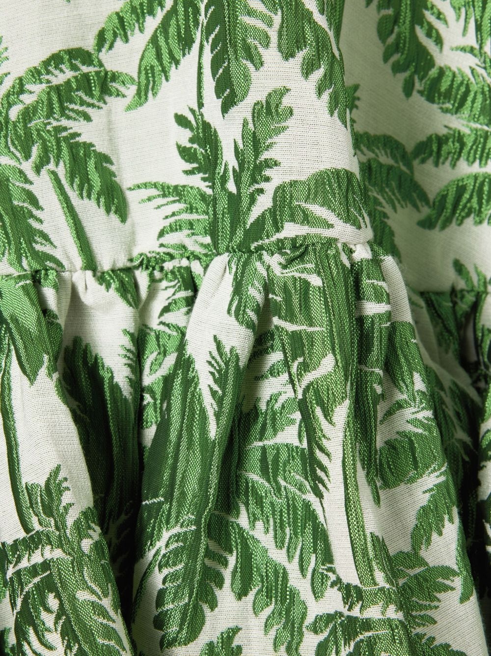 San Pietro palm-print ruffled mini dress - 4