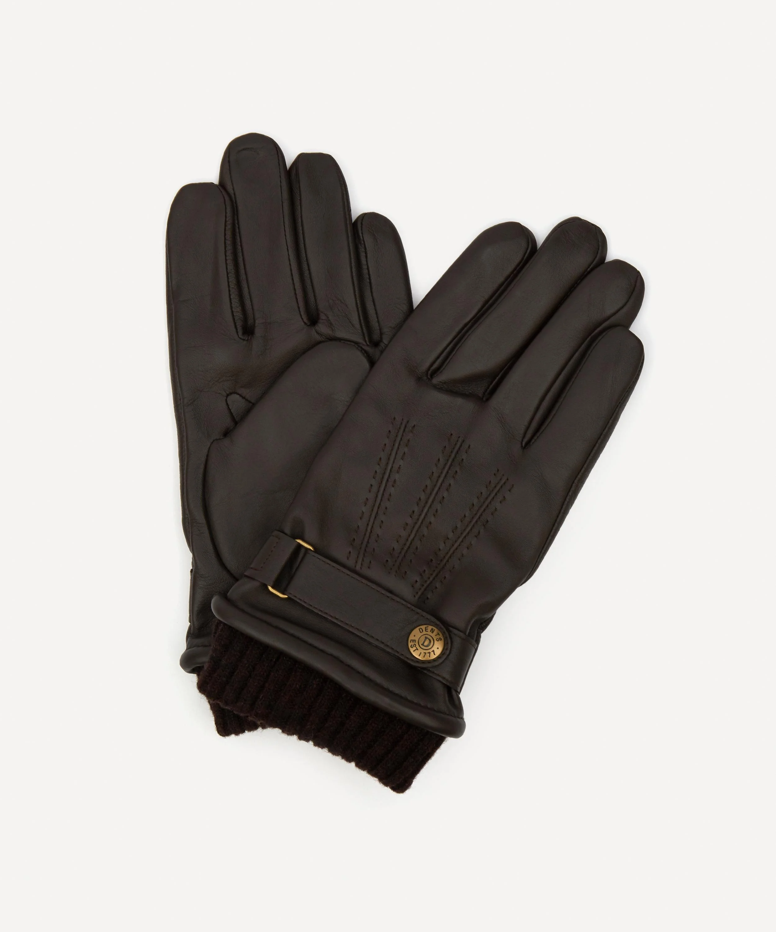 Henley Lined Touchscreen Leather Gloves - 1
