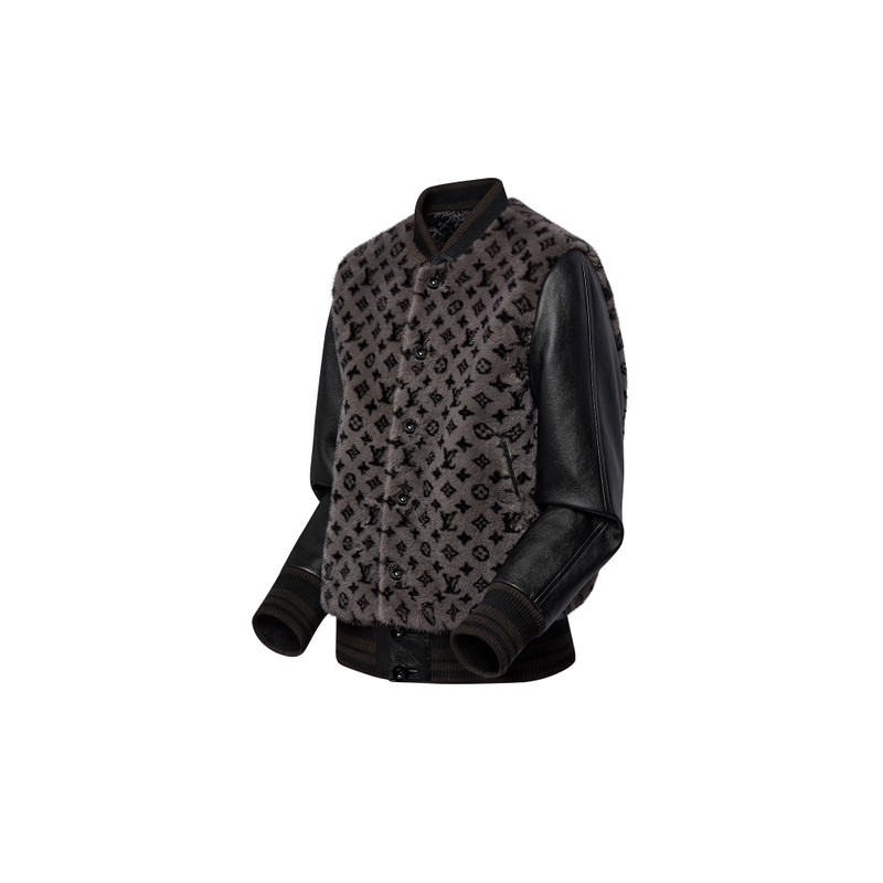 Louis Vuitton Monogram Mink Varsity Jacket outlook