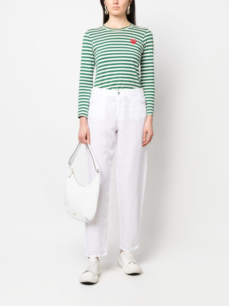 EMPORIO ARMANI straight-leg linen trousers outlook