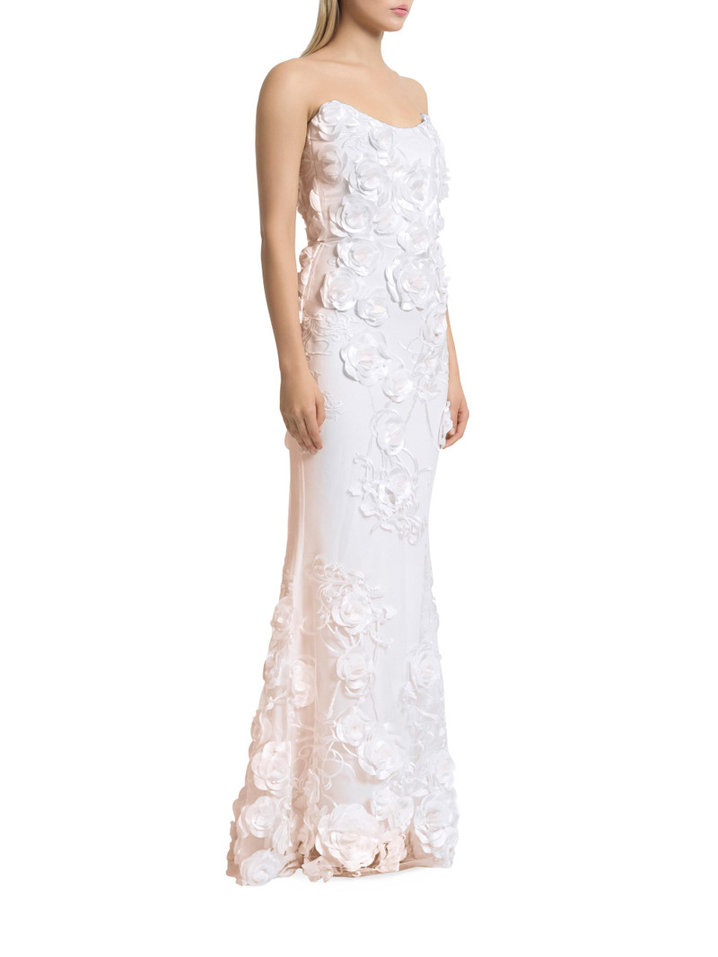 Women's Aonia Floral Appliqué Mermaid Gown - Ivory 4