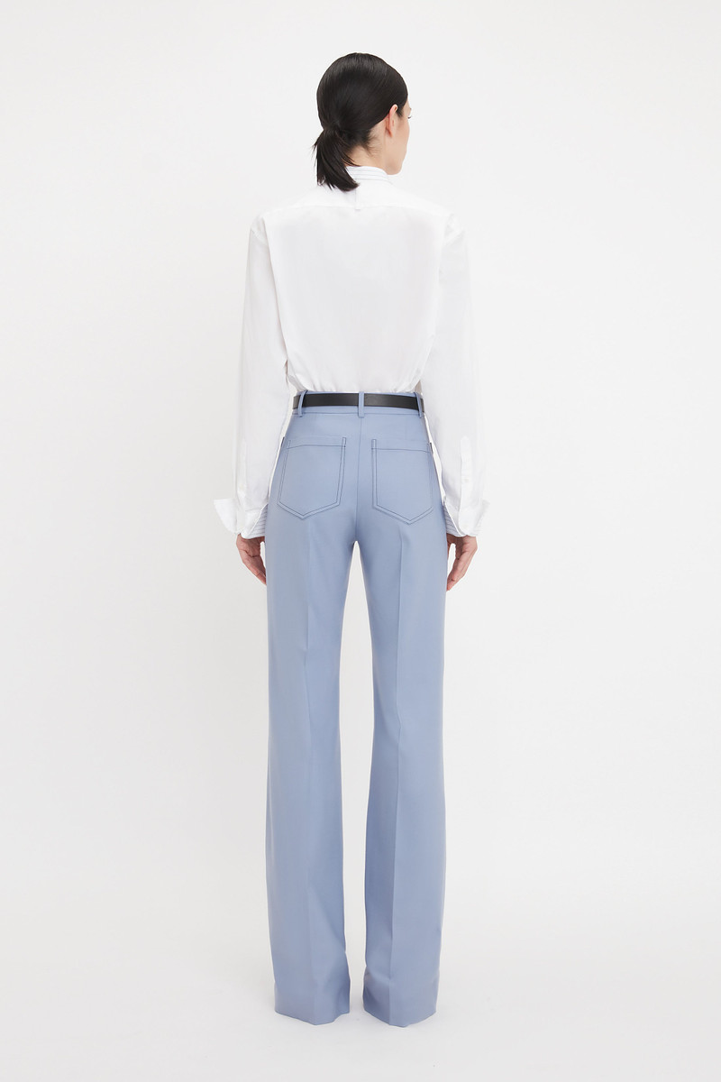 Cropped Tux Shirt In White 4