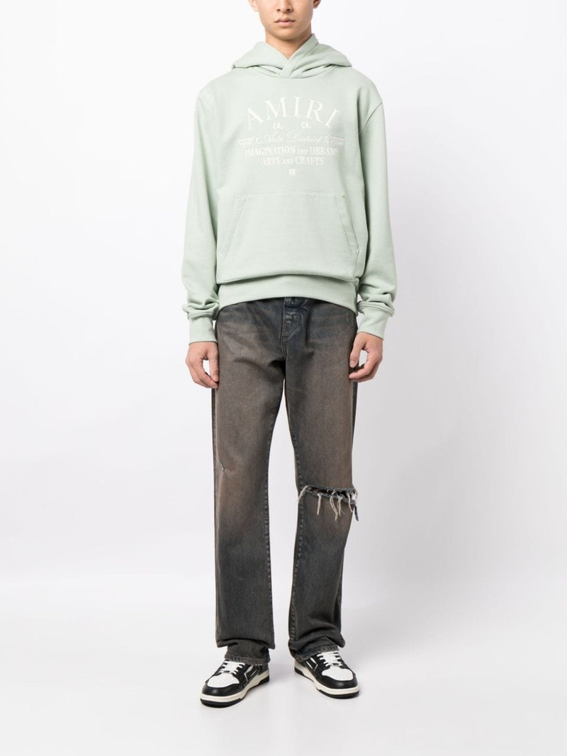 AMIRI logo-print cotton hoodie outlook