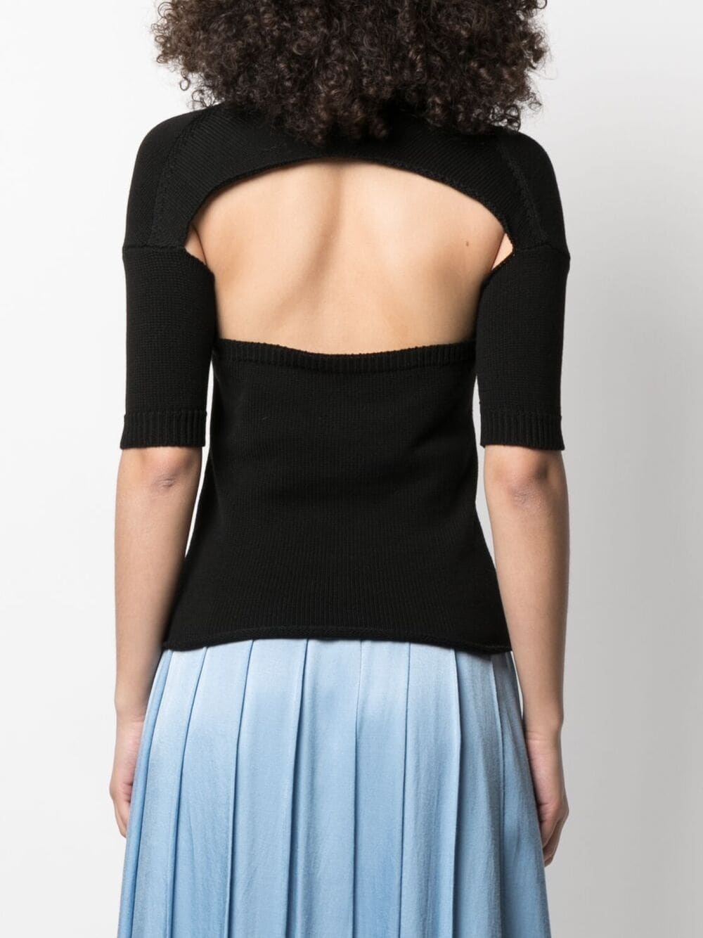 cut-out knitted top - 4