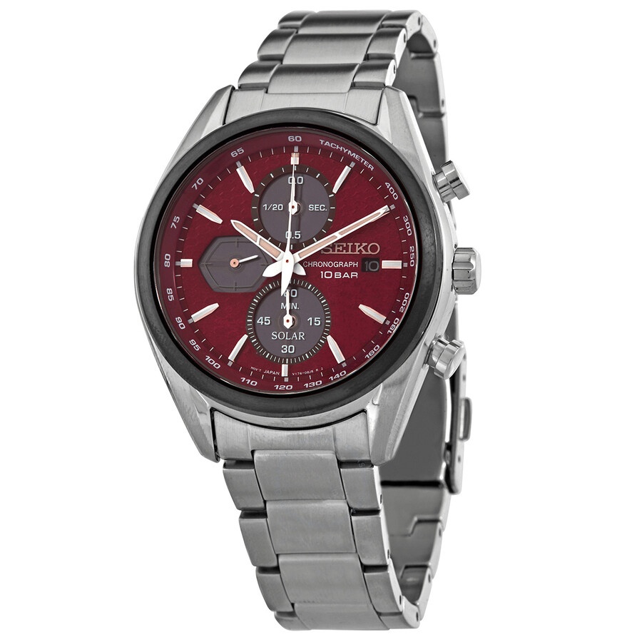 Seiko - Seiko Chronograph Quartz Red Dial Men's Watch SSC771P1 - 1