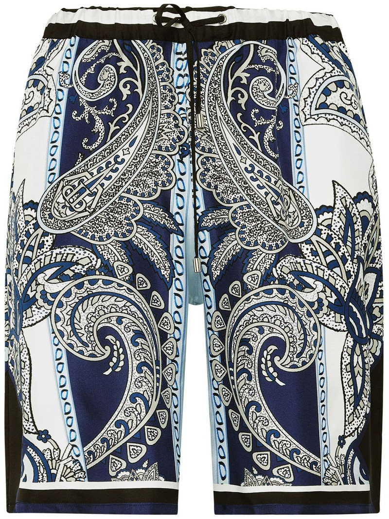 paisley-print silk short 1